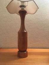 Load image into Gallery viewer, Teak Table Lamp Danish Mid Century Modern Vintage Retro Lamp 1970s teak lamp