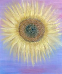 Abstract Original Oil Painting On canvas Textured art Sunflower Haze by Karmen