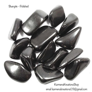 Shungite, Polished Tumblestone