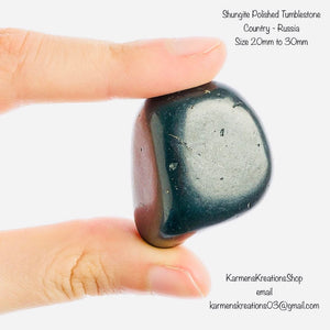 Shungite, Polished Tumblestone