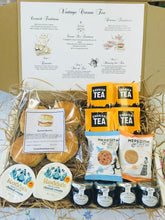 Load image into Gallery viewer, Cornish Cream Tea Hamper for Four. Afternoon Tea Cream Tea Hamper by post