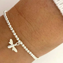 Load image into Gallery viewer, Bumble Bee Bracelet, Sterling Silver Bead Bracelet. Large  925 sterling silver