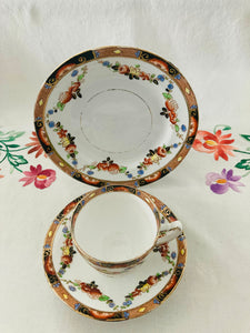 Antique Redfern and Drake Balmoral Bone China 7378 trio set