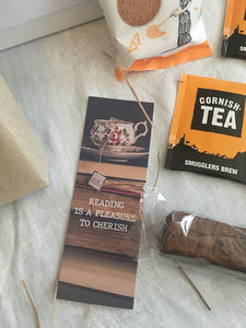 Mystery Romance Book Hamper Gift. Bookish and tea gifts.