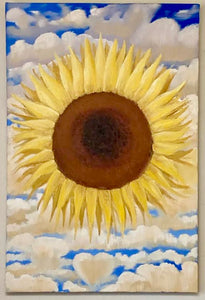 Original Abstract Oil Painting On Canvas Sunflower Heaven Textured Impasto