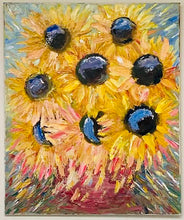 Load image into Gallery viewer, Abstract Original Oil Painting On canvas Textured art Sunflower Bliss impasto