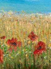 Load image into Gallery viewer, Original Abstract Oil Painting On Canvas Poppy Fields Textured art Impasto Poppy Fields by Karmen