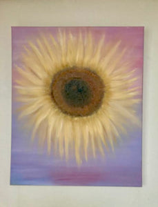 Abstract Original Oil Painting On canvas Textured art Sunflower Haze by Karmen
