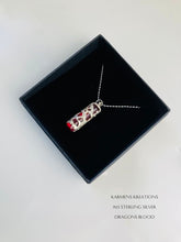 Load image into Gallery viewer, Dragons Blood Pendant, 925 Sterling Silver Chain