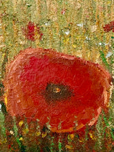 Load image into Gallery viewer, Original Abstract Oil Painting On Canvas Poppy Fields Textured art Impasto Poppy Fields by Karmen