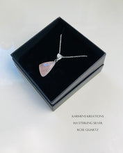 Load image into Gallery viewer, Rose Quartz Necklace, 925 Sterling Silver Chain