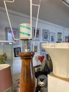 Antique Standing Lamp, Victorian Walnut Standing Lamp