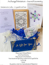 Load image into Gallery viewer, Metatron&#39;s Cube crystal grid set with packaging and instructions