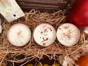 Autumn Candle gift set of Three candles. Soy Wax Candle Gift set. Autumn Candle gifts. Gingerbread Candle. Cinnamon Candle. Sandalwood Candle