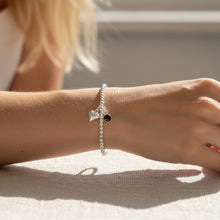 Load image into Gallery viewer, 925 Sterling Silver Heart Birthstone Bracelets Hallmarked