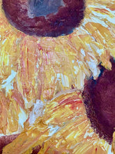 Load image into Gallery viewer, Original Abstract Oil Painting On Canvas Sunflowers Textured art impasto