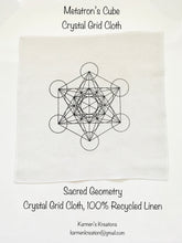 Load image into Gallery viewer, Archangel Metatron&#39;s Cube Altar Cloth 13.5 inch