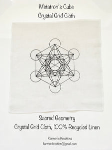 Archangel Metatron's Cube Altar Cloth 13.5 inch