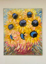Load image into Gallery viewer, Abstract Original Oil Painting On canvas Textured art Sunflower Bliss impasto