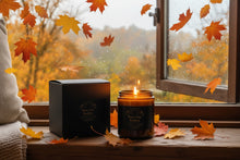 Load image into Gallery viewer, Cinnamon Buns candle in amber jar. Soy wax by Karmen’s Tearoom