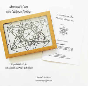 Metatron's Cube crystal grid with guidance booklet