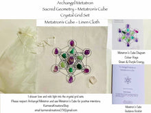 Load image into Gallery viewer, Metatron&#39;s Cube crystal grid set with Linen Cloth and related materials