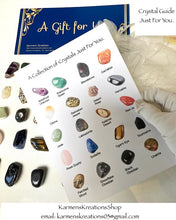 Load image into Gallery viewer, Collection of crystals with a crystal guide