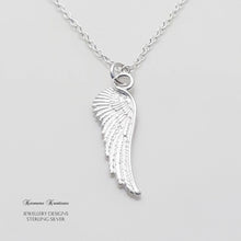 Load image into Gallery viewer, Angel Wing Necklace, 925 Sterling Silver Angel Jewellery