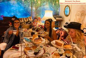 Alice in Wonderland and the Mad Hatter Tea Party.