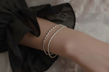 Load image into Gallery viewer, Double strand delicate silver bracelet sterling silver hallmark S925 Karmen’s Tea Room