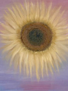 Abstract Original Oil Painting On canvas Textured art Sunflower Haze by Karmen