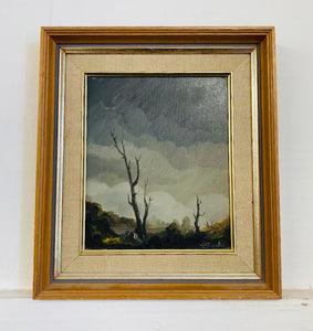 North Wales oil painting " Bala" signed by artist Dated 1978