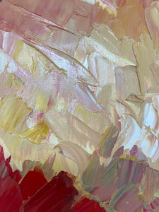Original Abstract Oil Painting On Canvas Poppy Life Textured artwork impasto