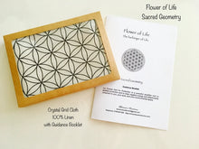 Load image into Gallery viewer, Flower of Life Altar Cloth Sacred Geometry 13.5 x 13.5