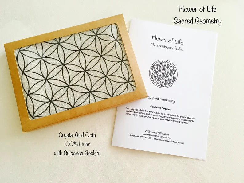 Flower of Life Altar Cloth Sacred Geometry 13.5 x 13.5