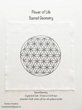 Load image into Gallery viewer, Flower of Life Altar Cloth Sacred Geometry 13.5 x 13.5