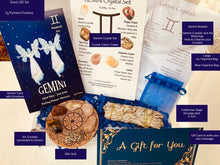 Load image into Gallery viewer, Gemini gift set with crystals, cards, and smudging kit