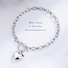 Load image into Gallery viewer, Heart Charm Bracelet 925 Sterling Silver