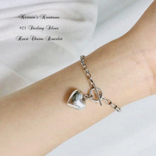 Load image into Gallery viewer, Heart Charm Bracelet 925 Sterling Silver