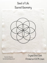 Load image into Gallery viewer, Seed of Life Altar Cloth Sacred Geometry 13.5 x 13.5