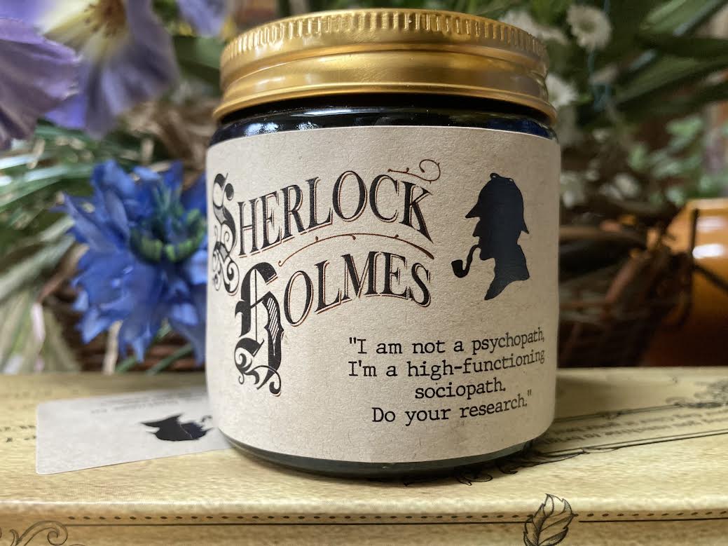 221b Baker Street Candle Pure Soy Wax Candle Sherlock Holmes inspired.