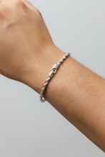 Load image into Gallery viewer, Mens Bracelet 925 sterling silver A silver rope bracelet with a lobster clasp Karmen’s Tea Room