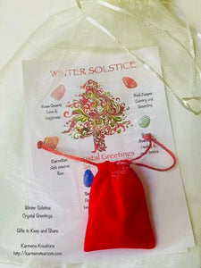Winter Solstice Greetings crystals
