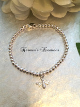 Load image into Gallery viewer, Bumble Bee Bracelet, Sterling Silver Bead Bracelet. Large  925 sterling silver