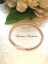 Load image into Gallery viewer, Bumble Bee Bracelet, Sterling Silver Bead Bracelet. Large  925 sterling silver