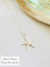 Load image into Gallery viewer, 925 Sterling Silver Starfish Necklace,  Dainty Silver Necklace, Silver Starfish Jewellery