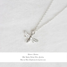 Load image into Gallery viewer, Sterling Silver Bumble Bee Necklace, 925 Sterling Silver Bee Jewellery