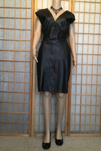 Load image into Gallery viewer, Vintage Black Leather Dress, UK Size 10