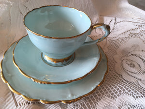 Paragon, ea Cup Trio set. Double Royal Seal of Approval. by Appointment to "H.M. The Queen &amp; H.M. Queen Mary