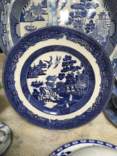 Load image into Gallery viewer, Johnson Bros, Willow, Plate Blue and White Ceramics c.1940 to c.1959
